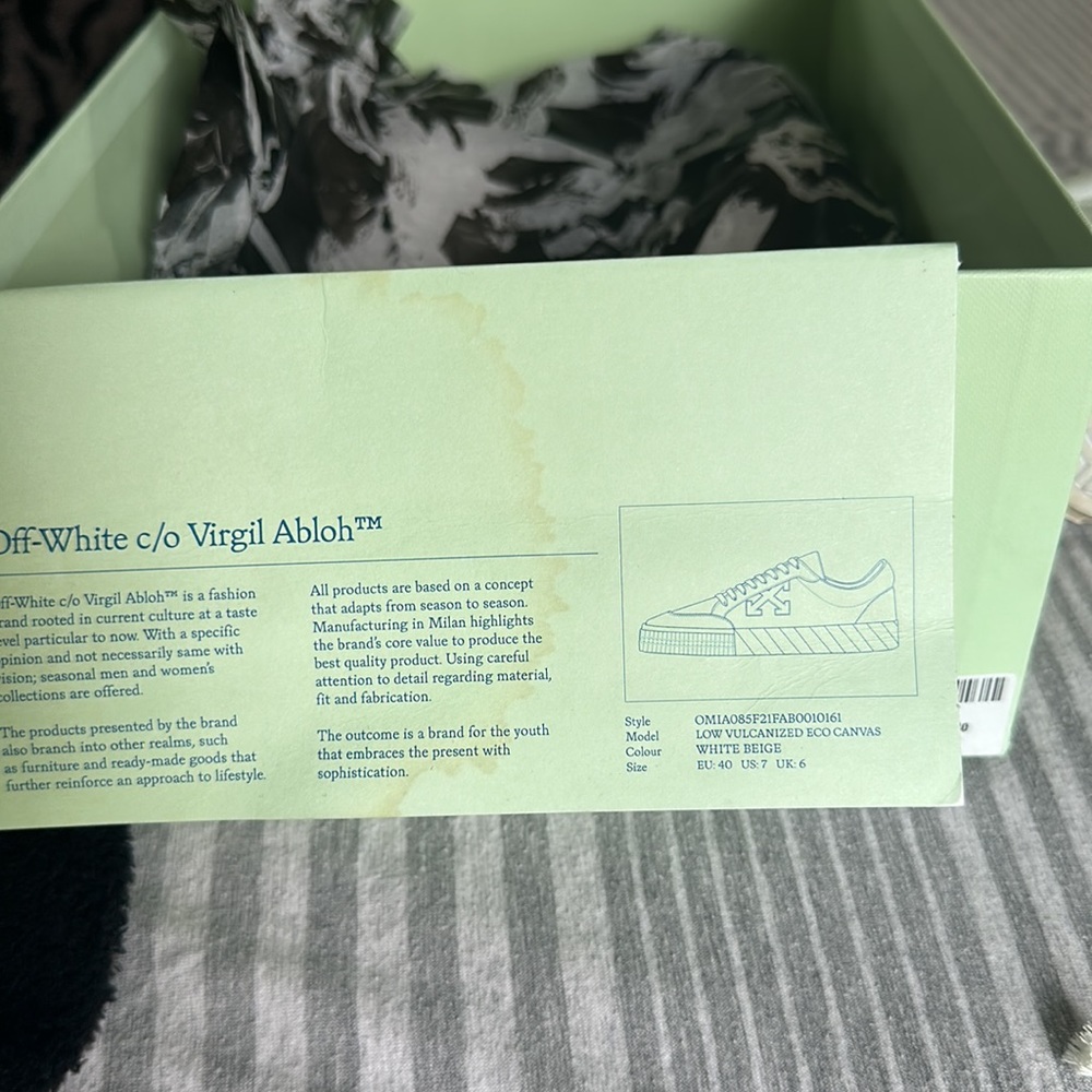 Off- White Vulcanized Eco Canvas Sneakers - Picture 11 of 16